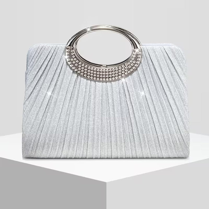 Lizzana - Sac À Main Rond Brillant À Plis