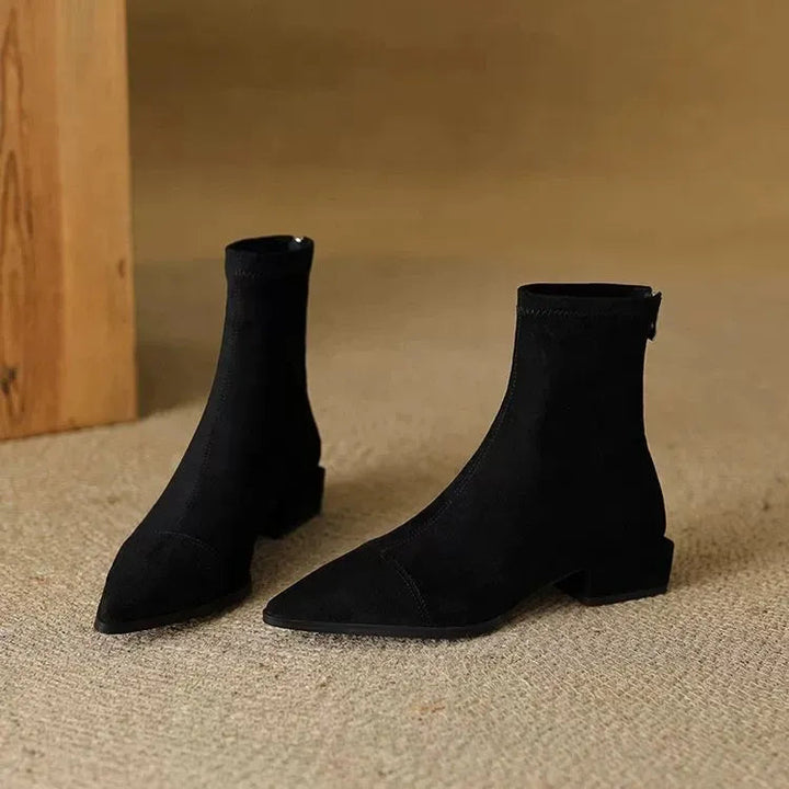 Jerlina - Bottines en Daim À Bout Pointu