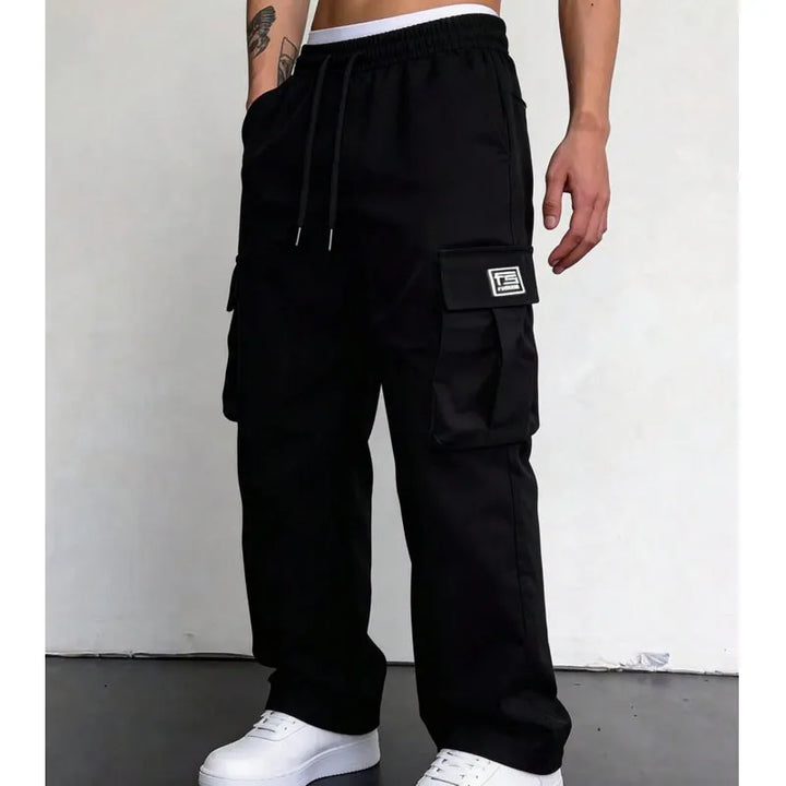 Nesham - Pantalon Cargo Avec Cordon de Serrage à la Taille et Poches