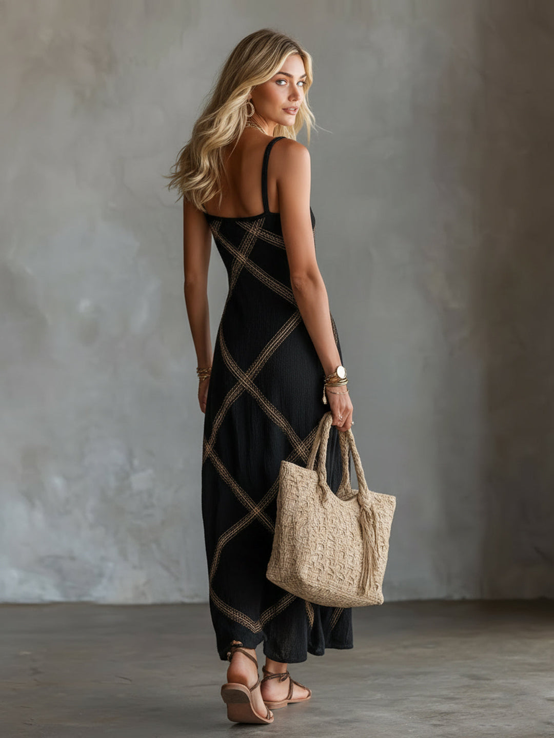 Nijila - Robe Longue Sans Manches Style Bohème