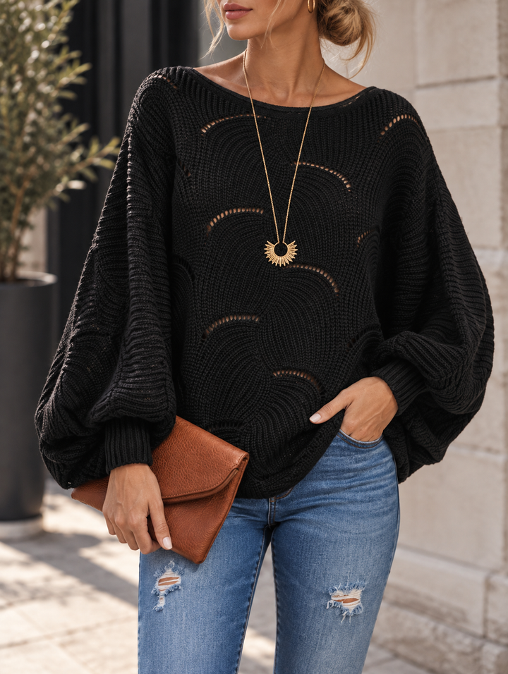 Zeyna - Pull en Maille à Manches Longues