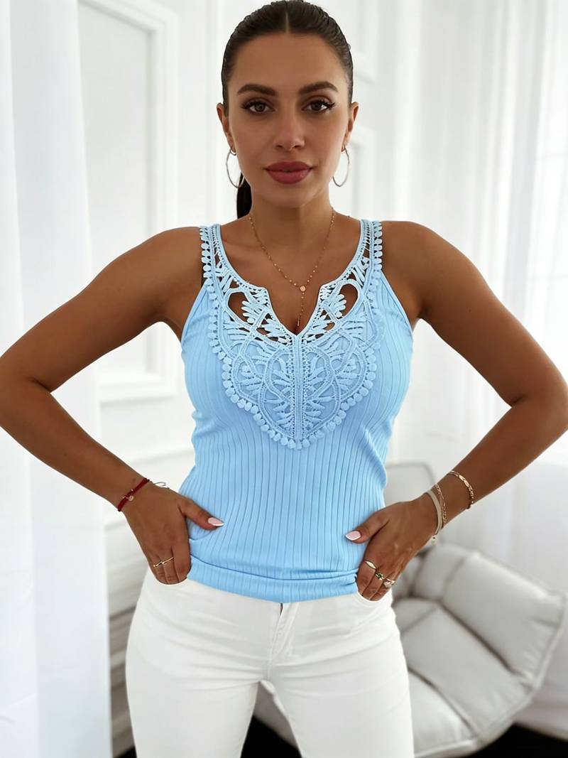 Hajar - Débardeur en Dentelle Élégant