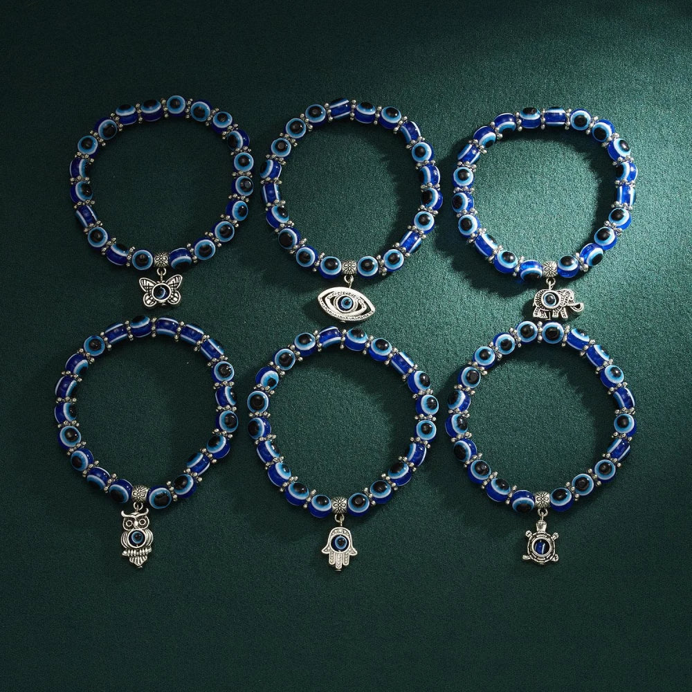 Eliani - Bracelet De Cheville Saphira Avec Breloques « Œil Maléfique »