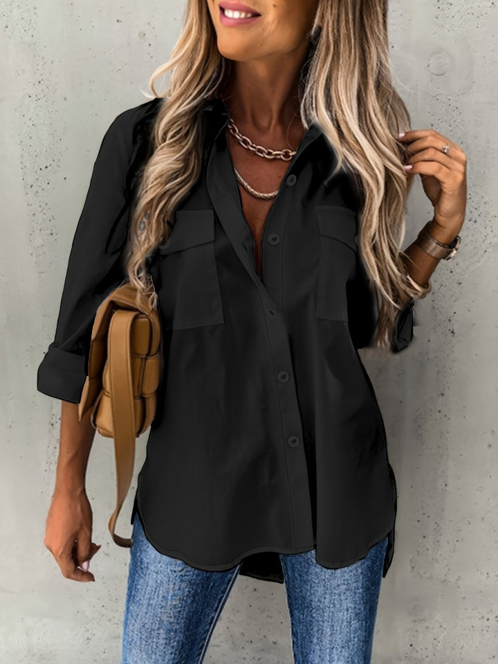 Aziza - Chemise Classique À Manches Longues Avec Boutons