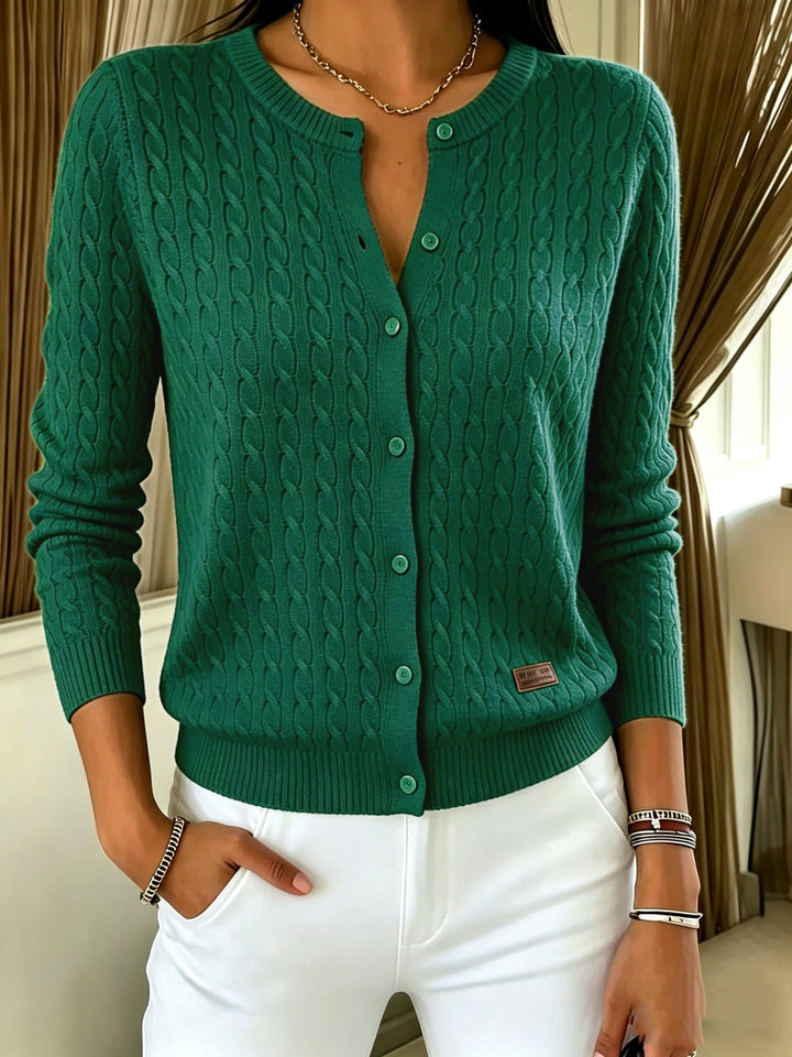 Kitija - Cardigan en Maille Torsadée Avec Boutons