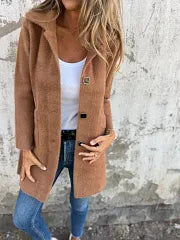 Dorothie - Manteau à Col à Revers et Poches Plaquées
