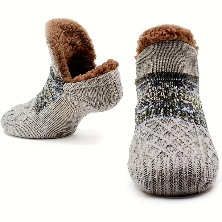 Nuvello - Chaussettes Confortables en Maille Douce À Rayures