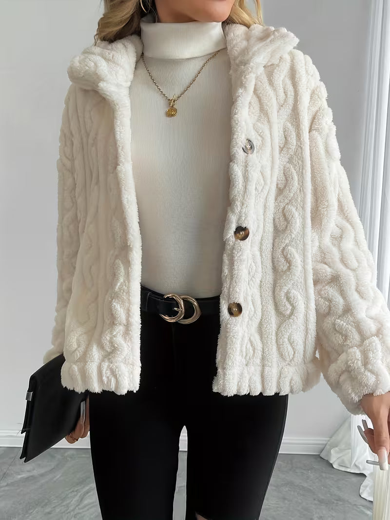 Losina - Veste Teddy en Maille Texturée Duveteuse