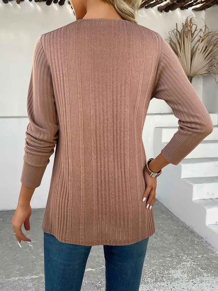 Lizeth - T-Chemise À Col Rond Et Manches Longues