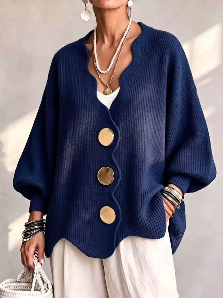 Gilian - Cardigan Boutonné À Bord Festonné