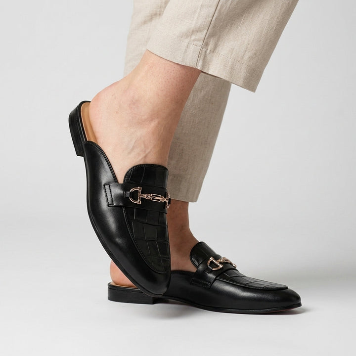 Idris - Chaussures en Cuir Ouvertes À L'arrière