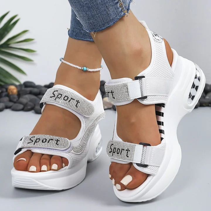 Terezie - Sandales Orthopédiques Tendance Ornées De Cristaux