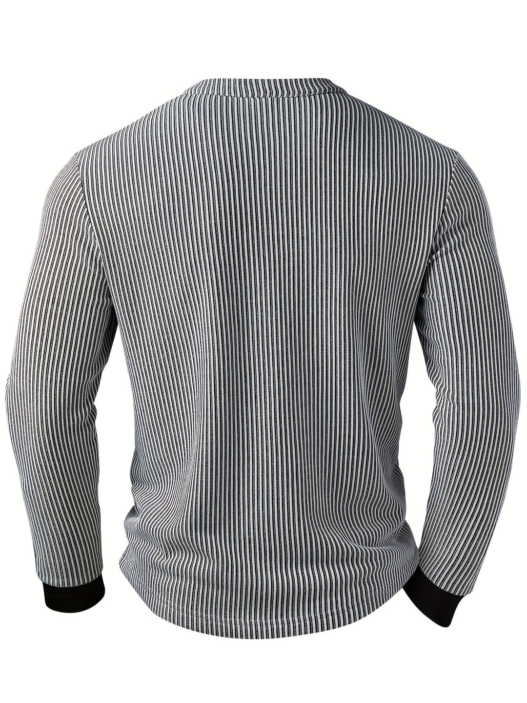 Deegan - Chemise Henley À Manches Longues Et Col Rayé Texturé