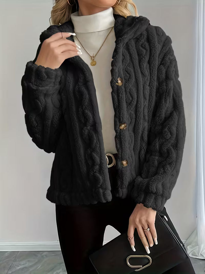 Losina - Veste Teddy en Maille Texturée Duveteuse