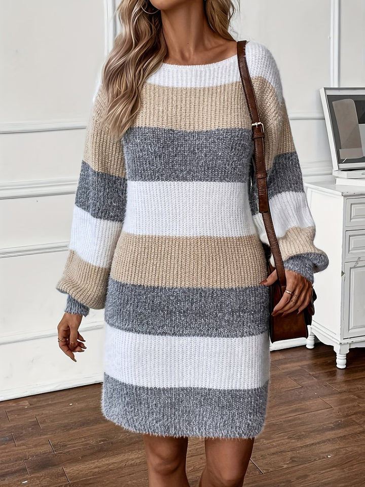 Dastina - Robe-pull en Maille À Manches Longues