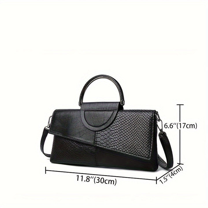 Geetika - Sac À Main Rétro en Imitation Crocodile Avec Fermeture À Glissière