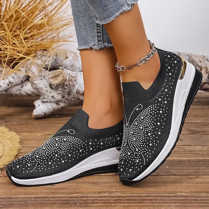 Josia - Baskets Sans Lacets À Motif Papillon Ornées De Strass