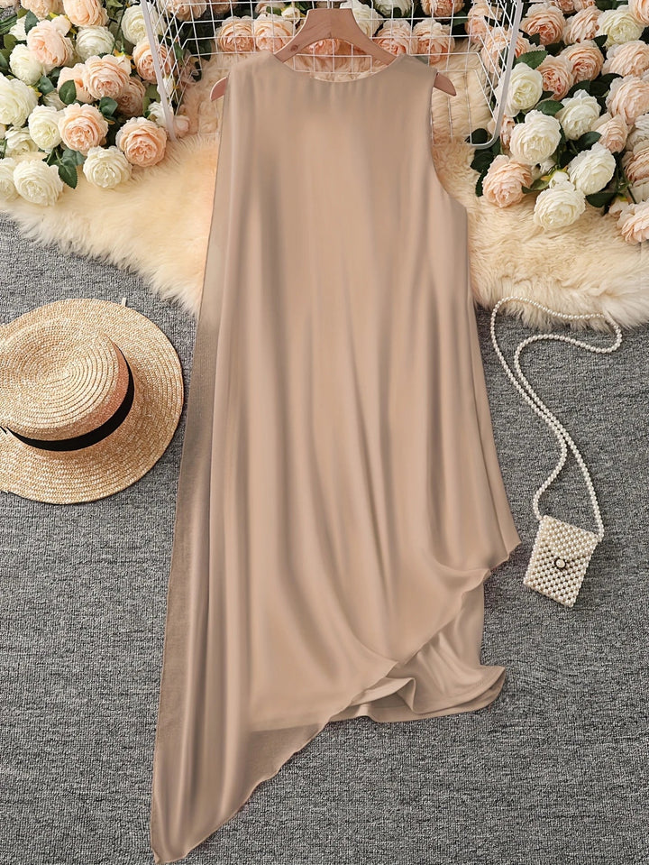 Maren - Robe MIDI Élégante Sans Manches