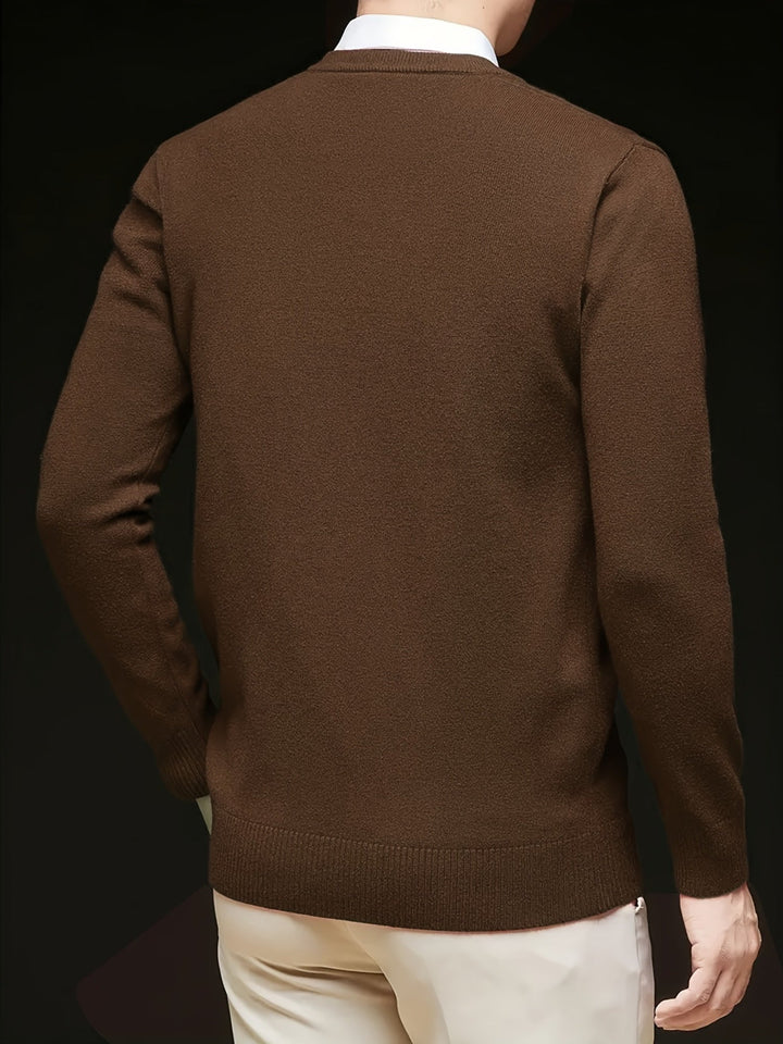 Dionysis - Pull en Maille à Col en V « Cross Border »