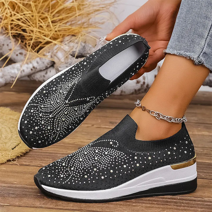 Josia - Baskets Sans Lacets À Motif Papillon Ornées De Strass