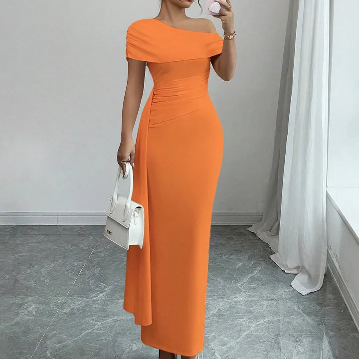 Lisete - Robe Longue Élégante À Une Épaule
