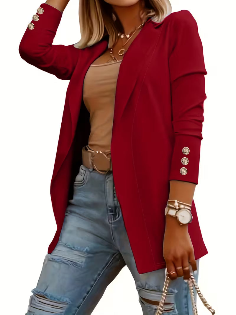Nikia - Blazer À Manches Longues Et Boutons Décoratifs