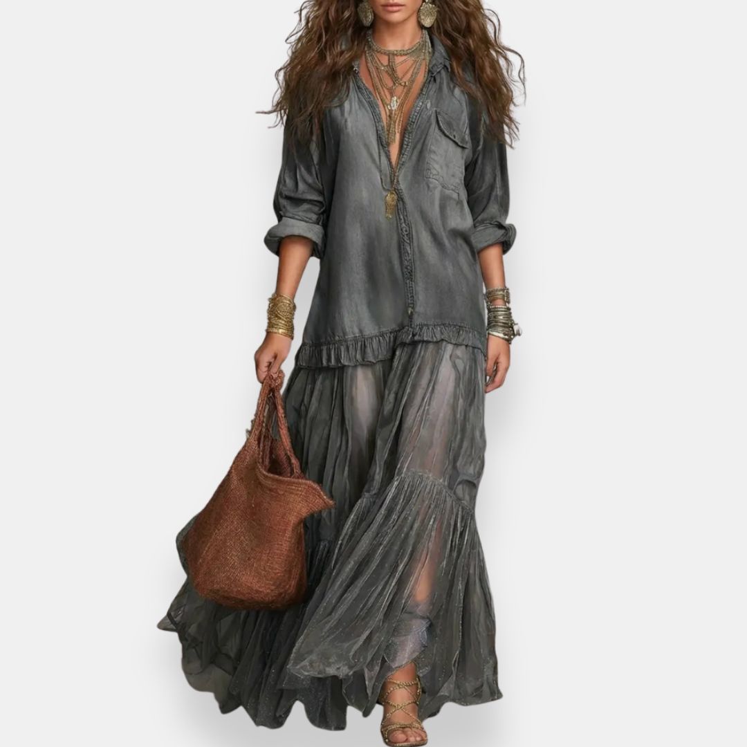 Zaynab - Robe Longue Bohème À Volants