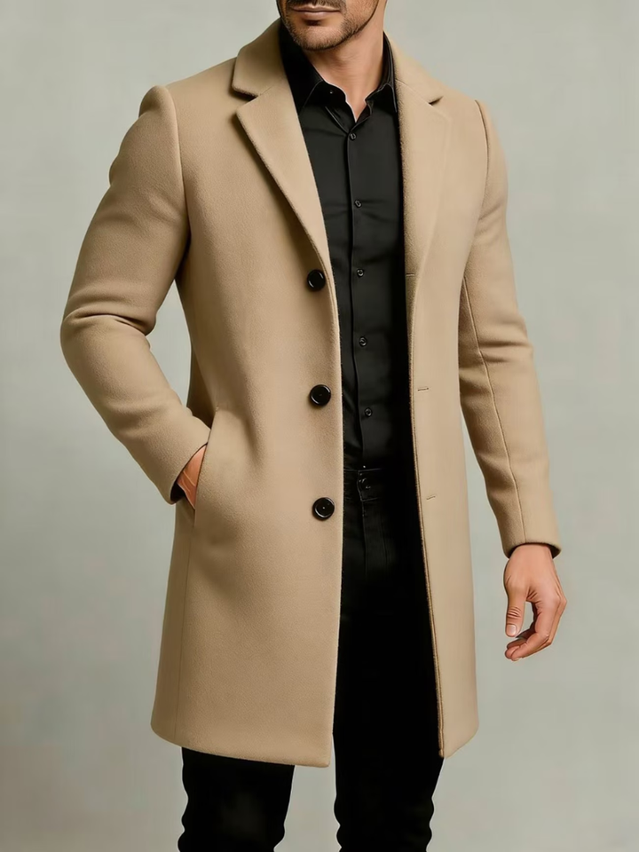 Hollander - Manteau à Revers et Manches Longues Fermé Par Des Boutons