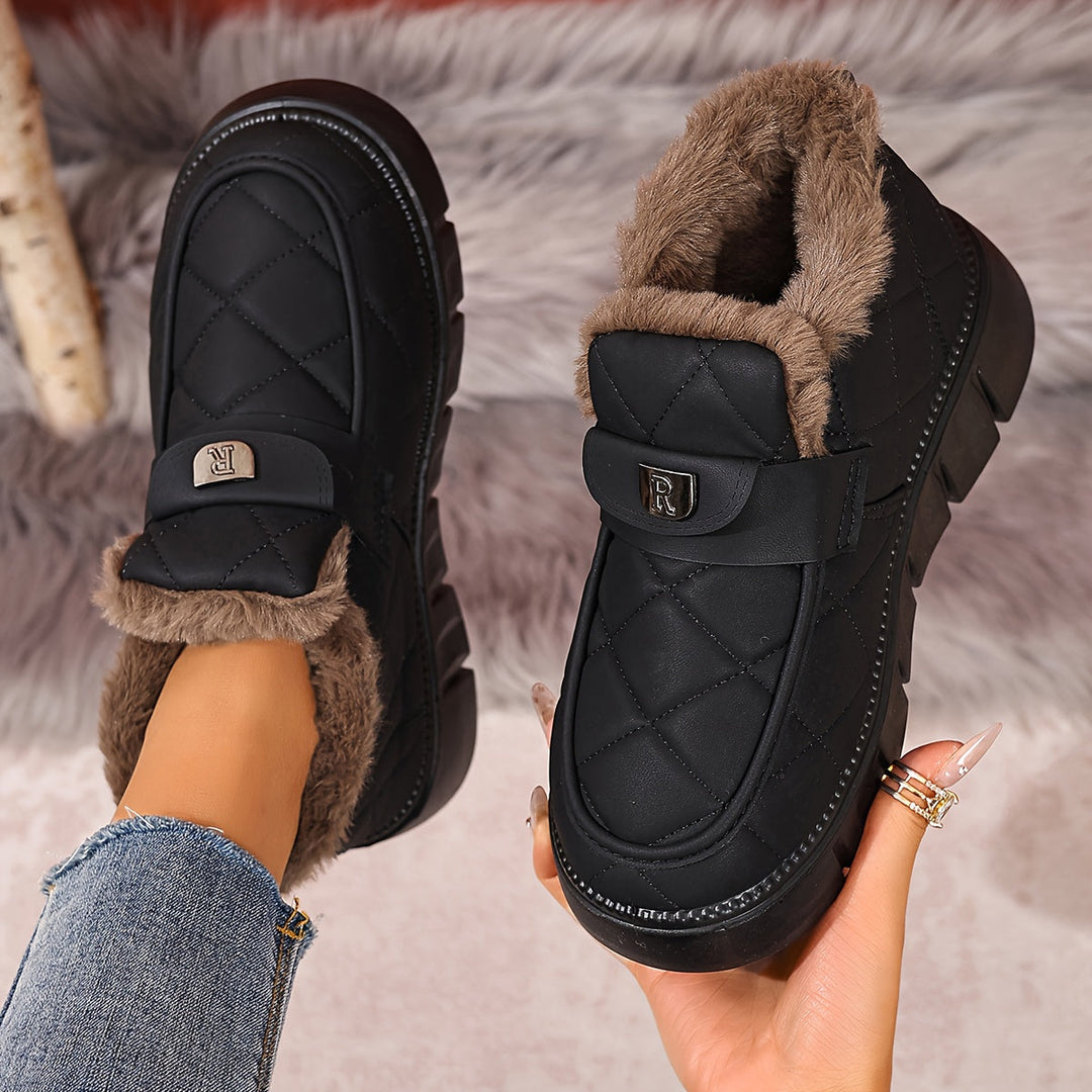 Karryna - Chaussures à Tige Matelassée et Doublure Moelleuse