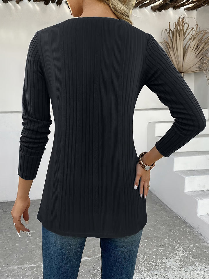 Lizeth - T-Chemise À Col Rond Et Manches Longues