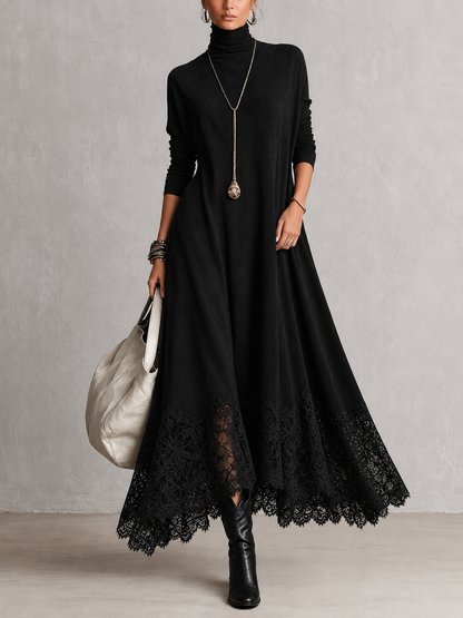 Albria - Robe Longue à Manches Longues Style Vintage