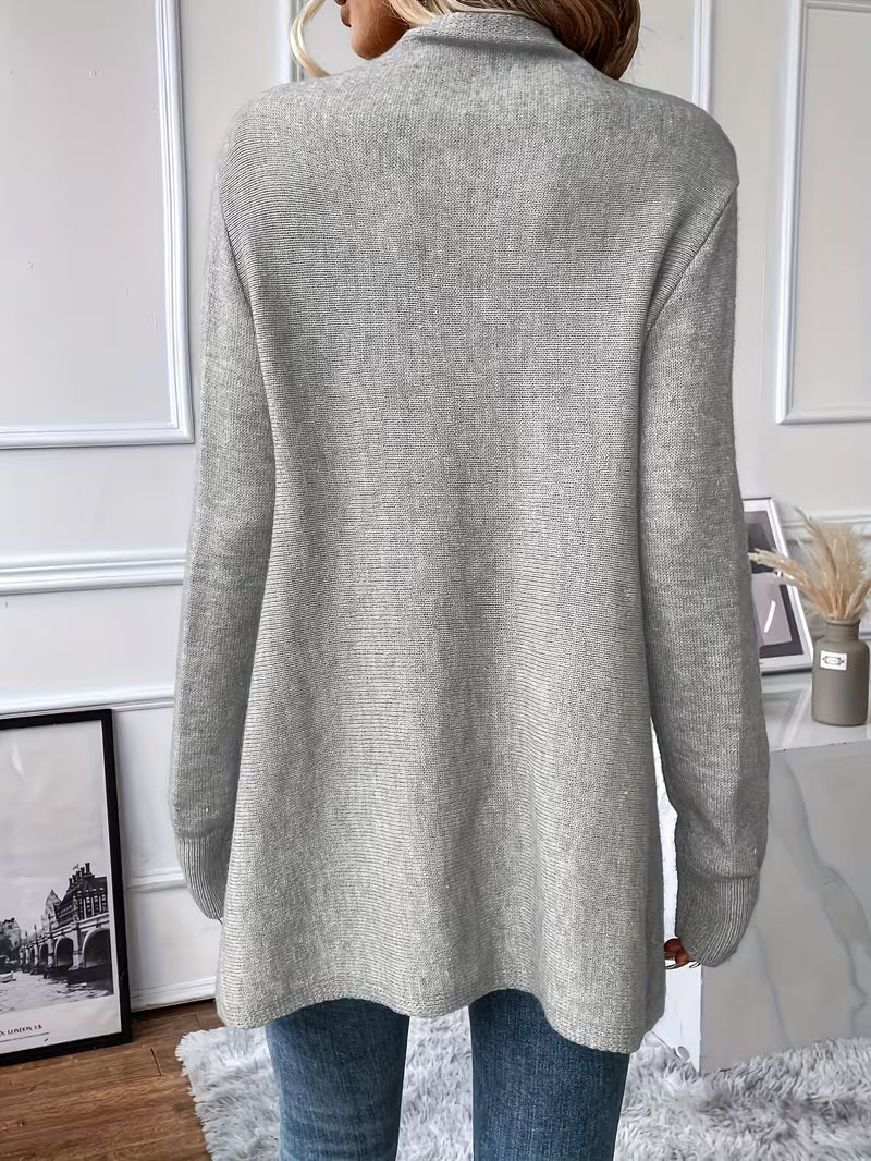 Busra - Cardigan Drapé AU Niveau Du Cou, Avec Bordure À Franges