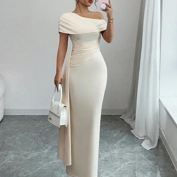 Lisete - Robe Longue Élégante À Une Épaule