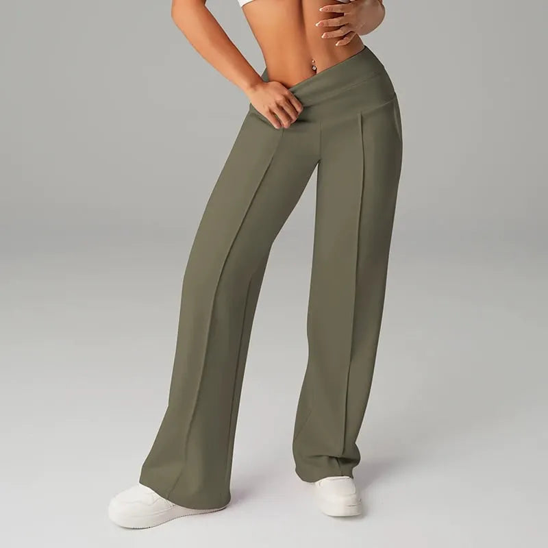 Alimatou - Pantalon Droit À Jambes Larges