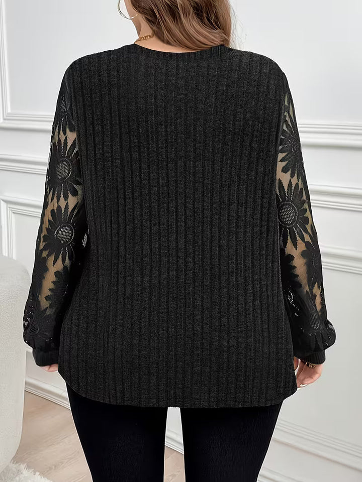 Suchinda - T-Chemise À Manches Longues À Lacets Double Épaisseur