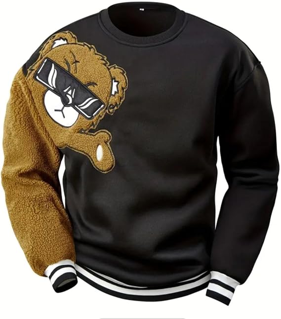 Linnar - Sweat-Shirt Avec Écusson Ours en Peluche