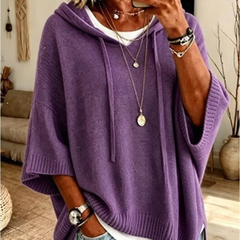 Kinala - Sweat À Capuche Surdimensionné en Maille Avec Cordon De Serrage