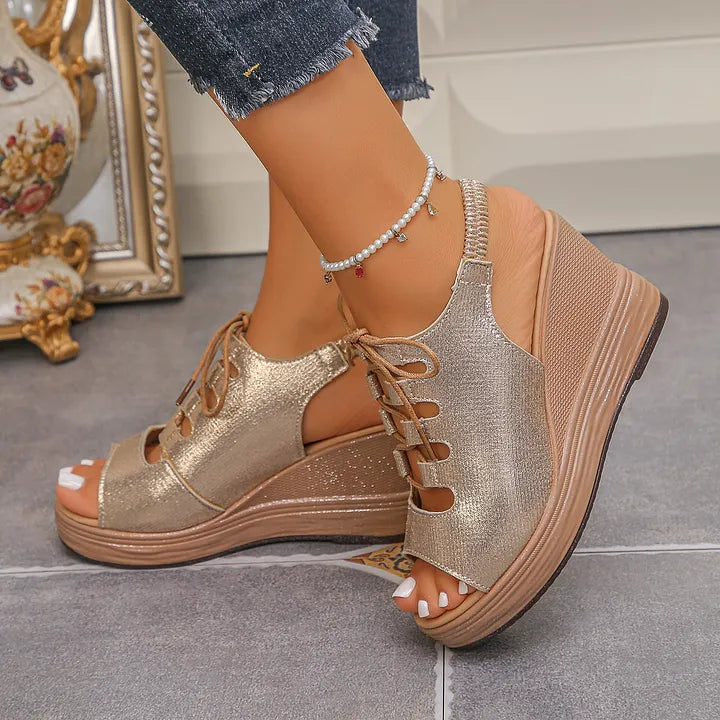 Eleaner - Sandales à Talons Compensés Confortables