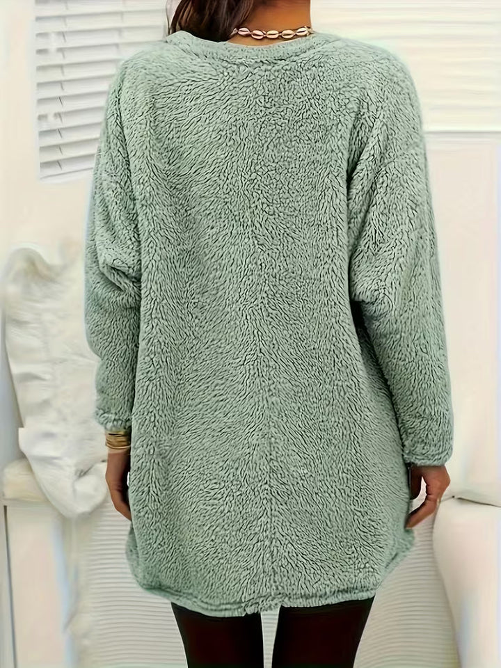 Zibija - Sweat-Shirt en Polaire Avec Imprimé Pissenlit