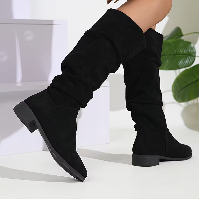 Joliza - Bottines Souples À Talon Bas, Arrivant À Mi-mollet