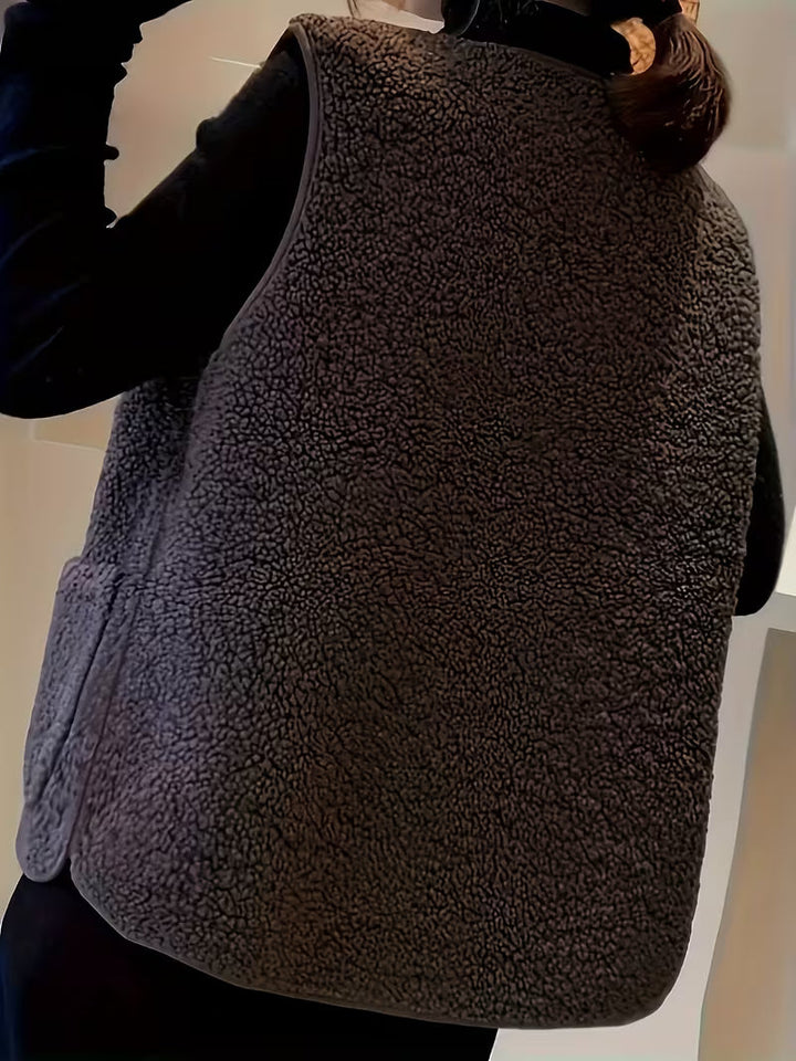 Miona - Gilet en Polaire Douillette Avec Poches