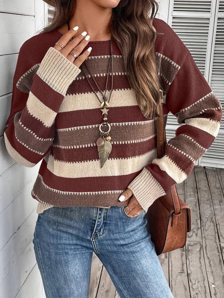 Fadina - Pull en Maille À Manches Longues