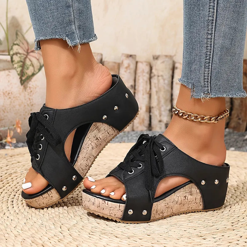 Nadiu - Des Sandales à Talons Compensés Confortables Pour l'été