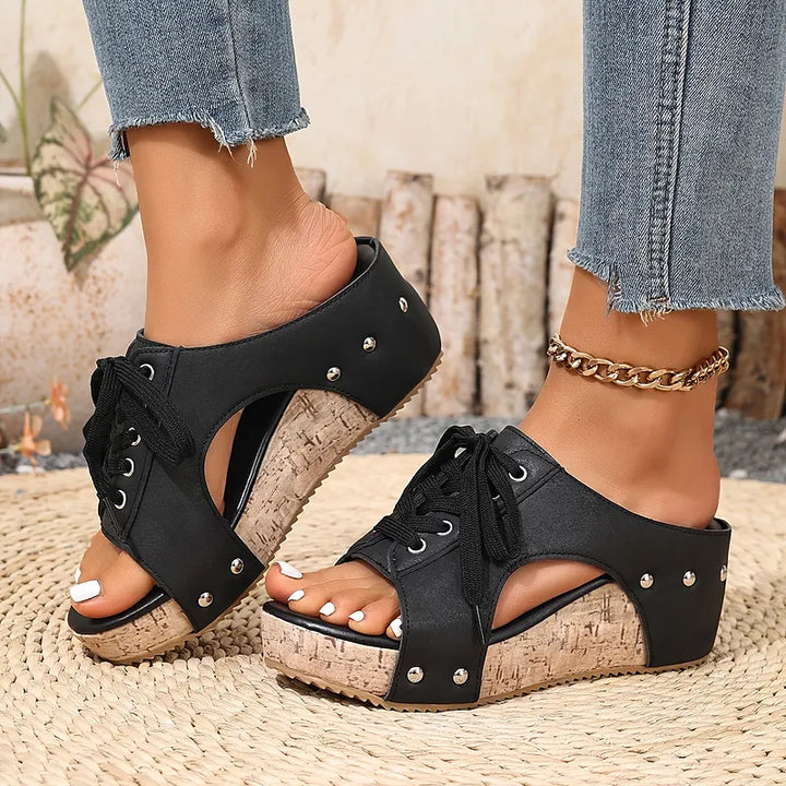 Nadiu - Des Sandales à Talons Compensés Confortables Pour l'été
