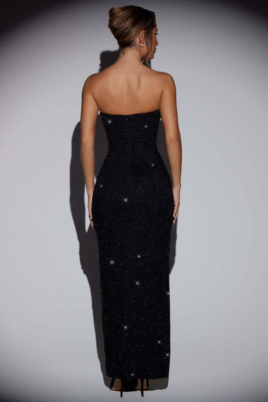 Melinia - Robe Longue Avec Constellation De Perles