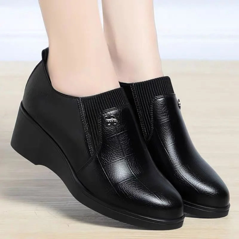 Switolina - Chaussures À Talons Compensés en Cuir Tendance