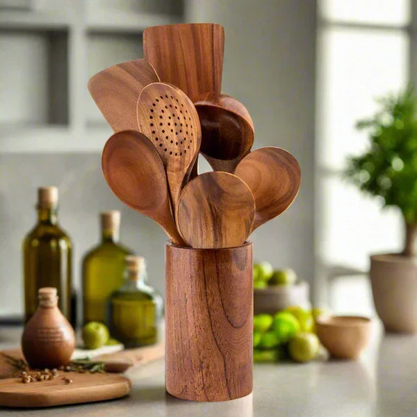 TeakCraft - Set De Cuisine en Teck
