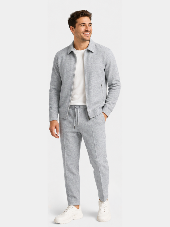 Tobiana - Ensemble Composé D'une Veste Texturée À Fermeture Éclair Et D'un Pantalon À Cordon De Serrage
