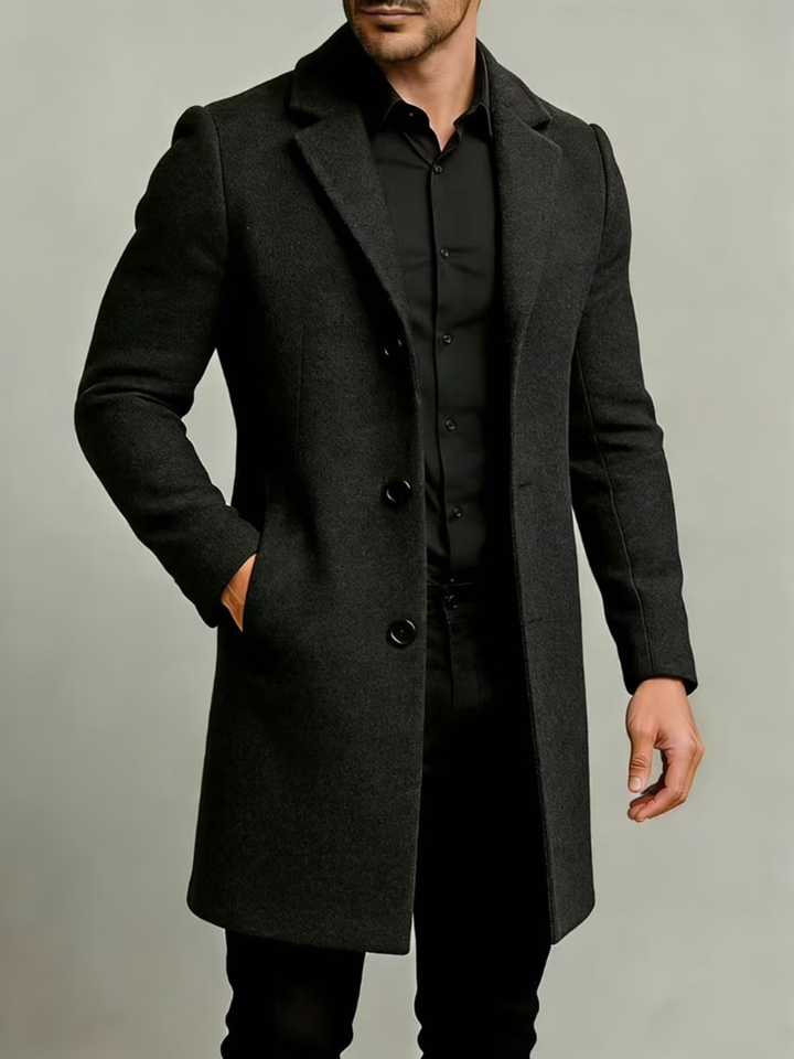 Hollander - Manteau à Revers et Manches Longues Fermé Par Des Boutons