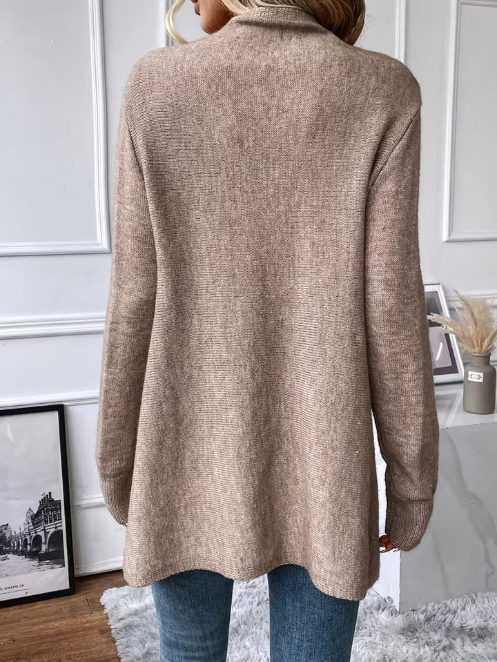Busra - Cardigan Drapé AU Niveau Du Cou, Avec Bordure À Franges